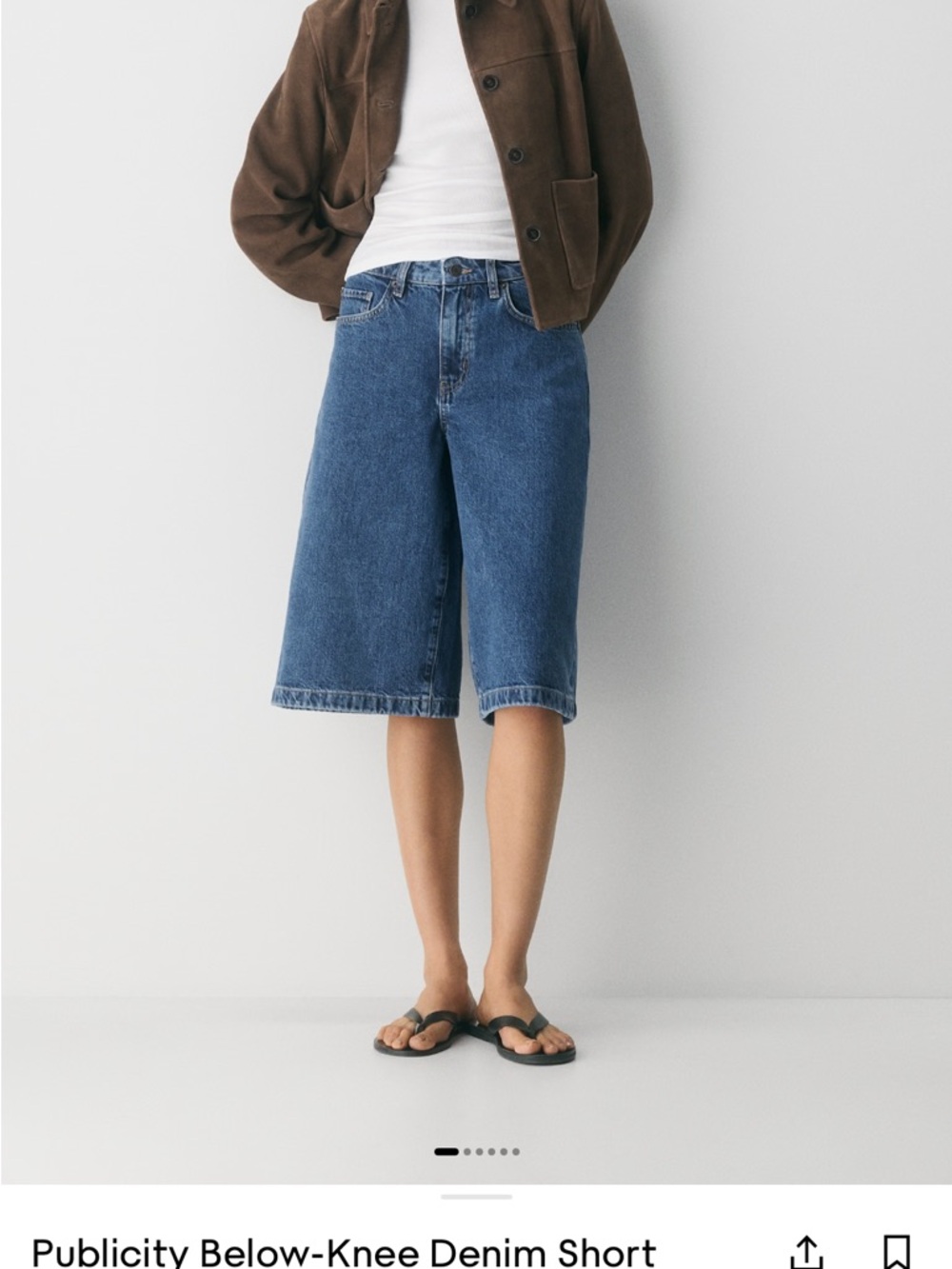 Wilfred Publicity Below Knee Denim Short — Blue